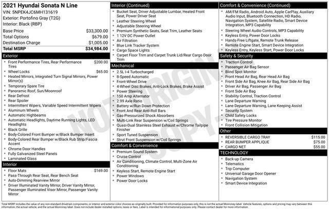 Used 2021 Hyundai Sonata N Line image 2