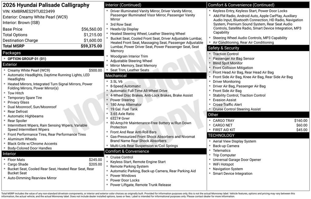 Used 2026 Hyundai Palisade Calligraphy AWD/4WD image 33