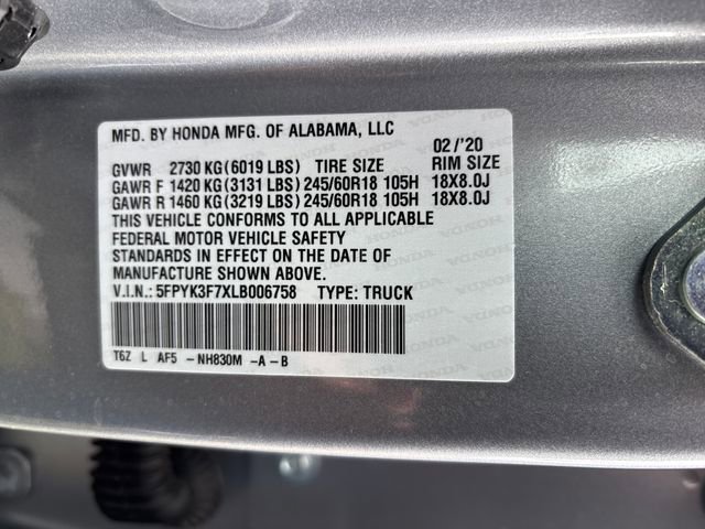 Used 2020 Honda Ridgeline RTL-E image 31