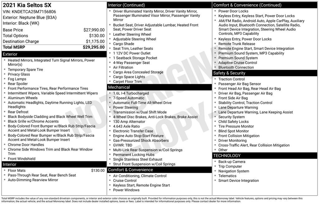 Used 2021 Kia Seltos SX image 27