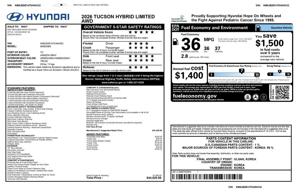 Used 2026 Hyundai Tucson Limited AWD/4WD image 8