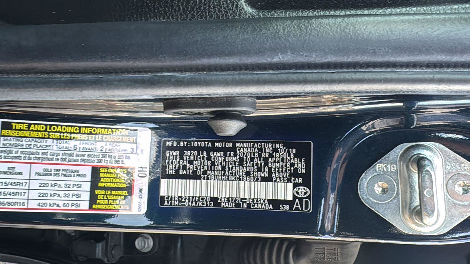 Used 2019 Toyota Corolla SE w/ Carpet Mat Package (TMS) FWD image 23