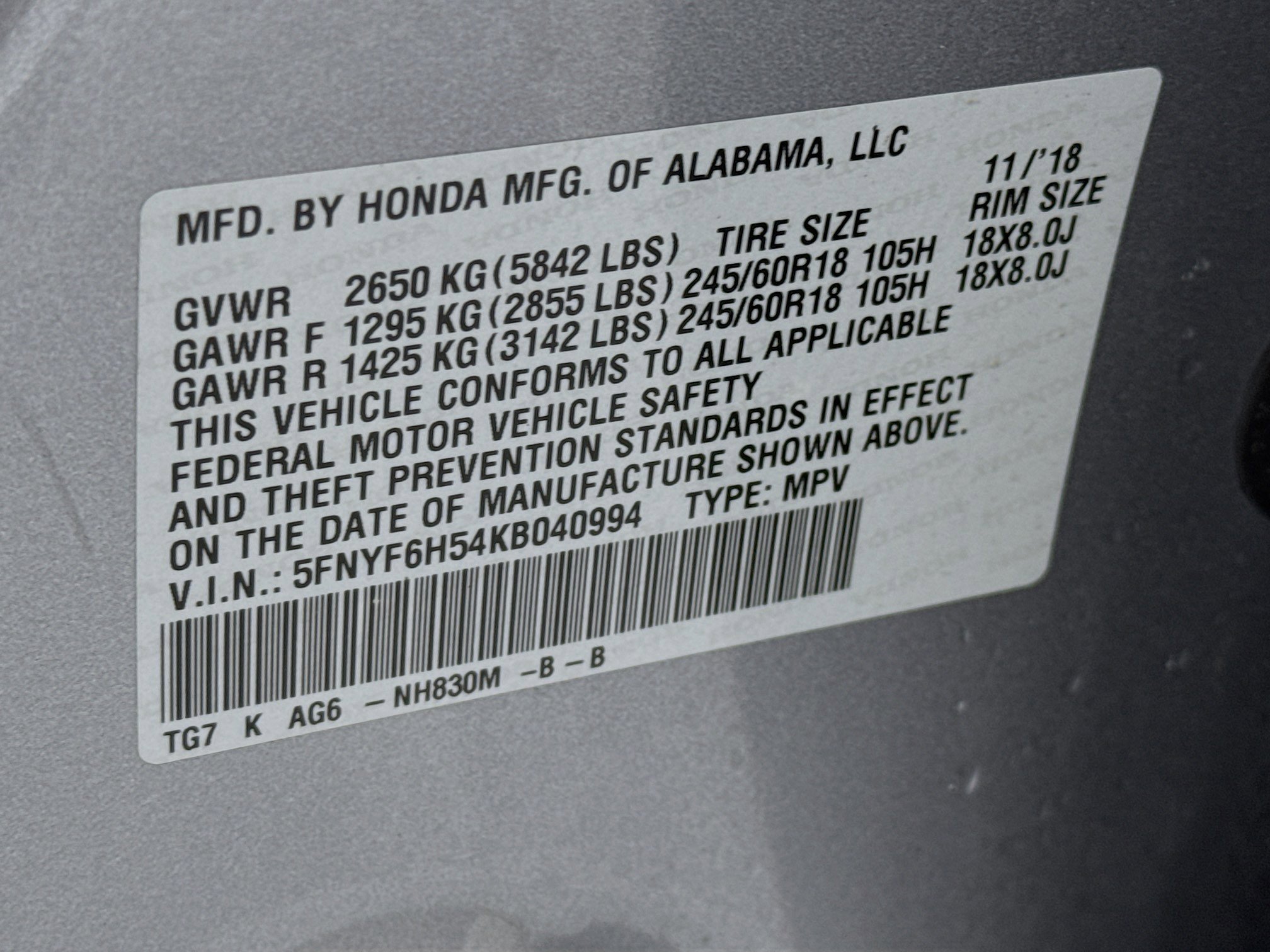 Certified 2019 Honda Pilot EX-L image 33
