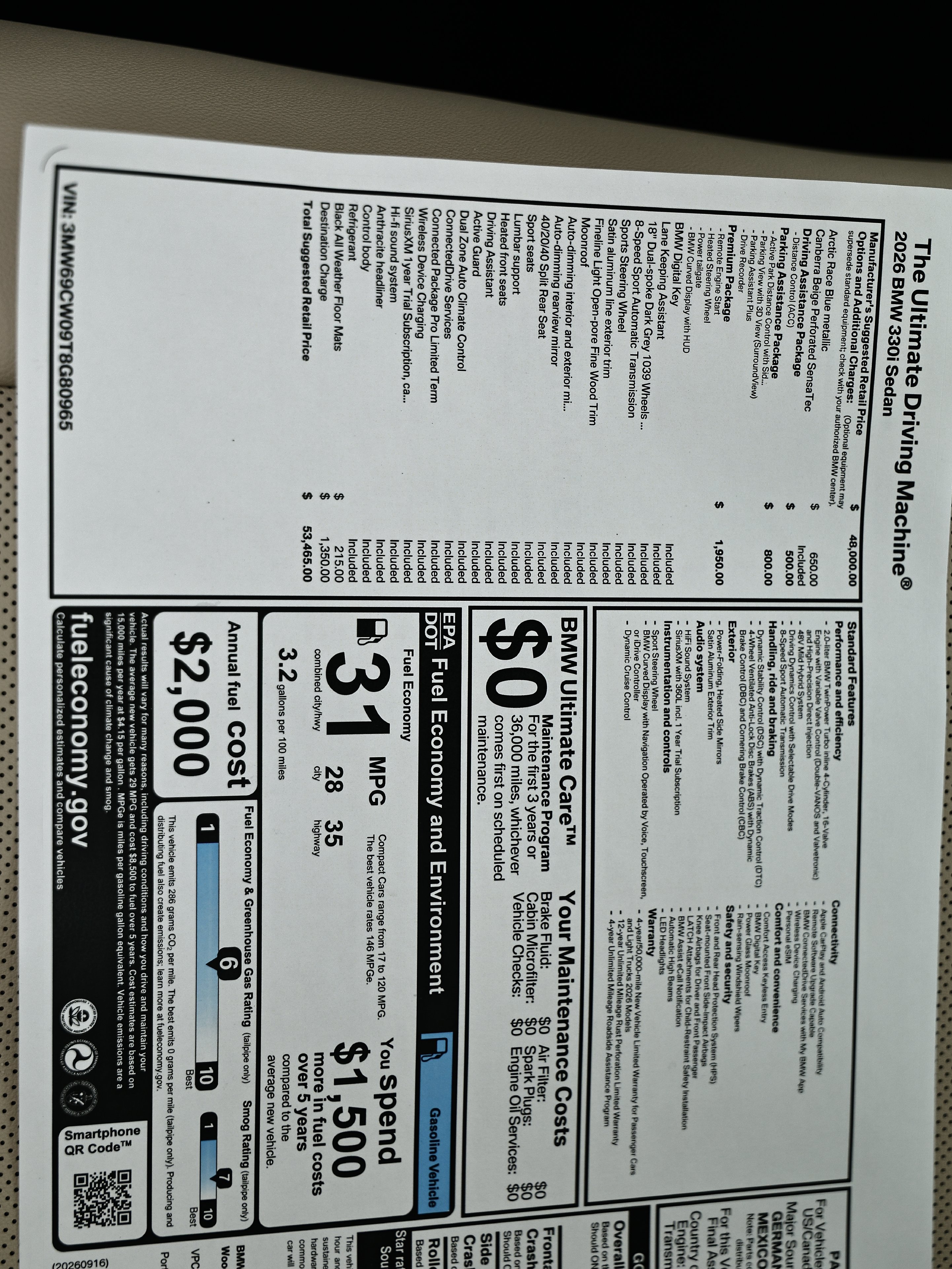 New 2026 BMW 330i Sedan w/ Premium Package RWD image 24