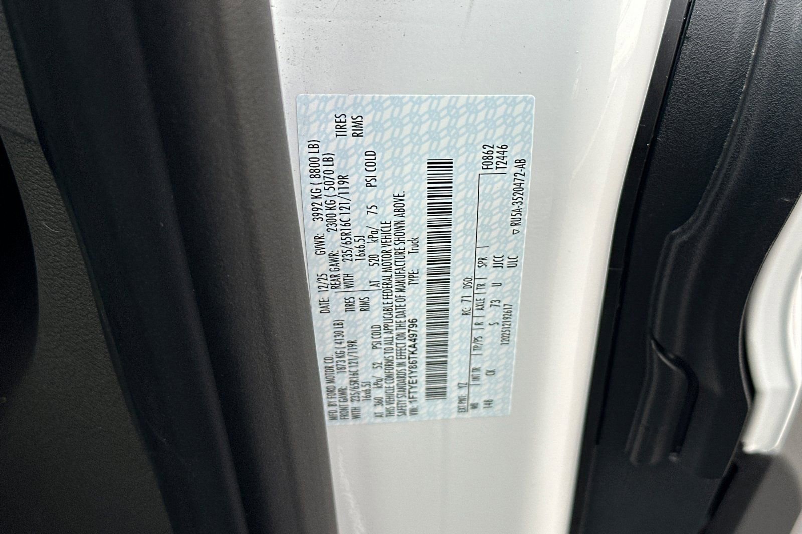 New 2026 Ford Transit 150 Low Roof w/ Load Area Protection Package image 26