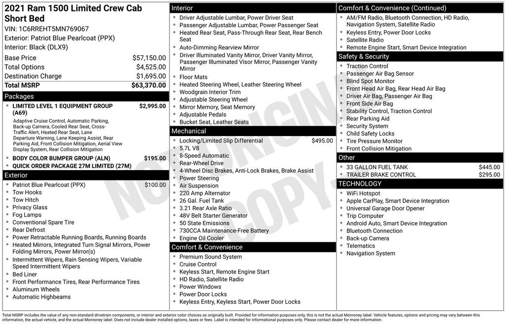 Used 2021 RAM 1500 Limited RWD image 8