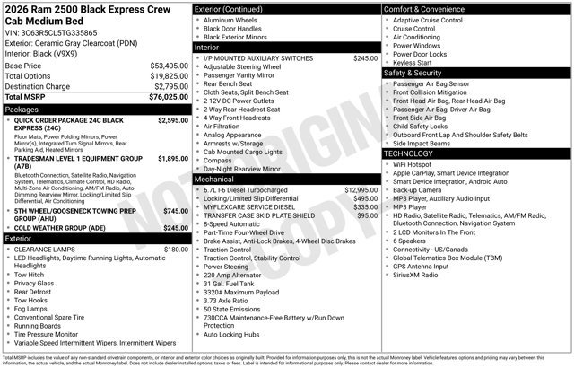 New 2026 RAM 2500 Tradesman AWD/4WD image 31