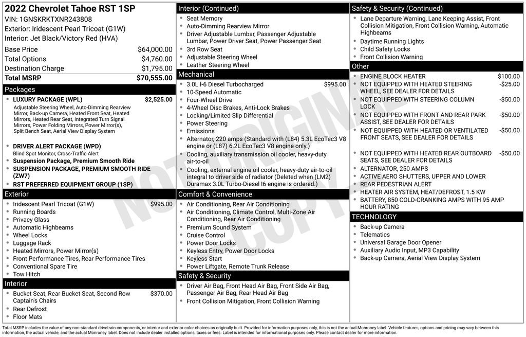 Used 2022 Chevrolet Tahoe RST w/ Luxury Package image 7