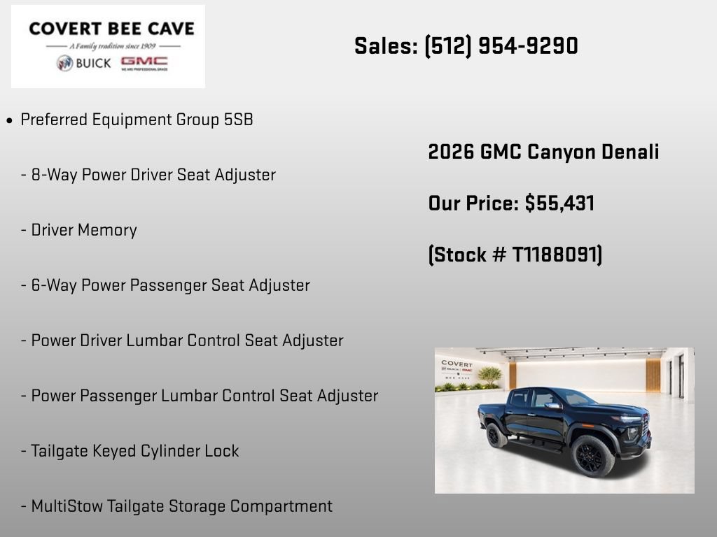 New 2026 GMC Canyon Denali w/ LPO, Denali Black Edition AWD/4WD image 7
