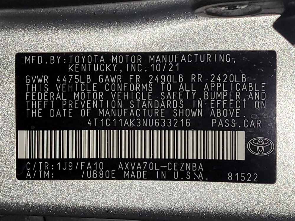 Used 2022 Toyota Camry LE FWD image 33