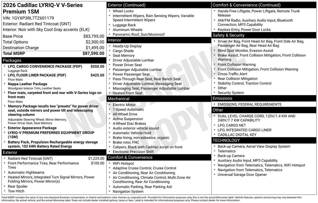 New 2026 Cadillac Lyriq V image 4