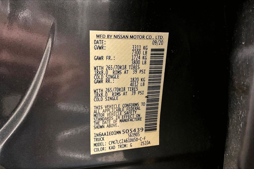 Used 2021 Nissan Titan SV w/ SV Convenience Package image 20