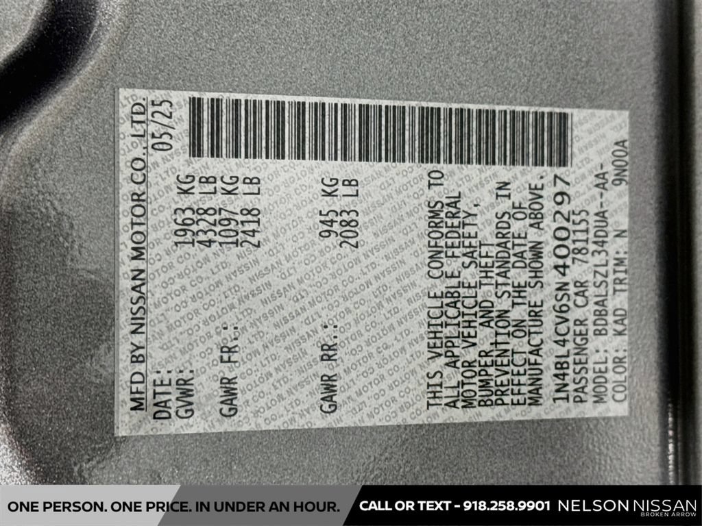 Certified 2025 Nissan Altima 2.5 SR FWD image 29