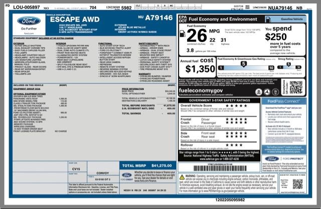 Used 2022 Ford Escape SEL w/ SEL Stealth AWD Package image 32