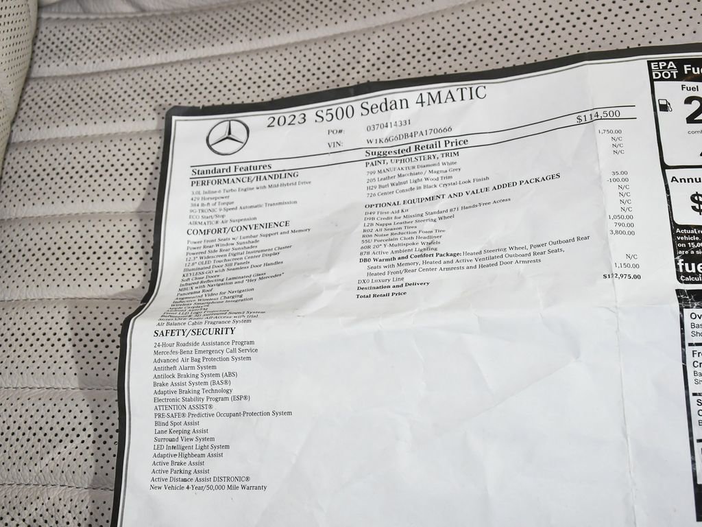 Used 2023 Mercedes-Benz S 500 4MATIC w/ Warmth & Comfort Package image 70