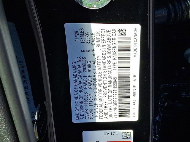 New 2026 Honda Civic LX image 20