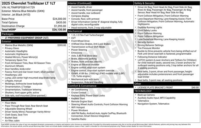 Used 2025 Chevrolet TrailBlazer LT FWD image 15