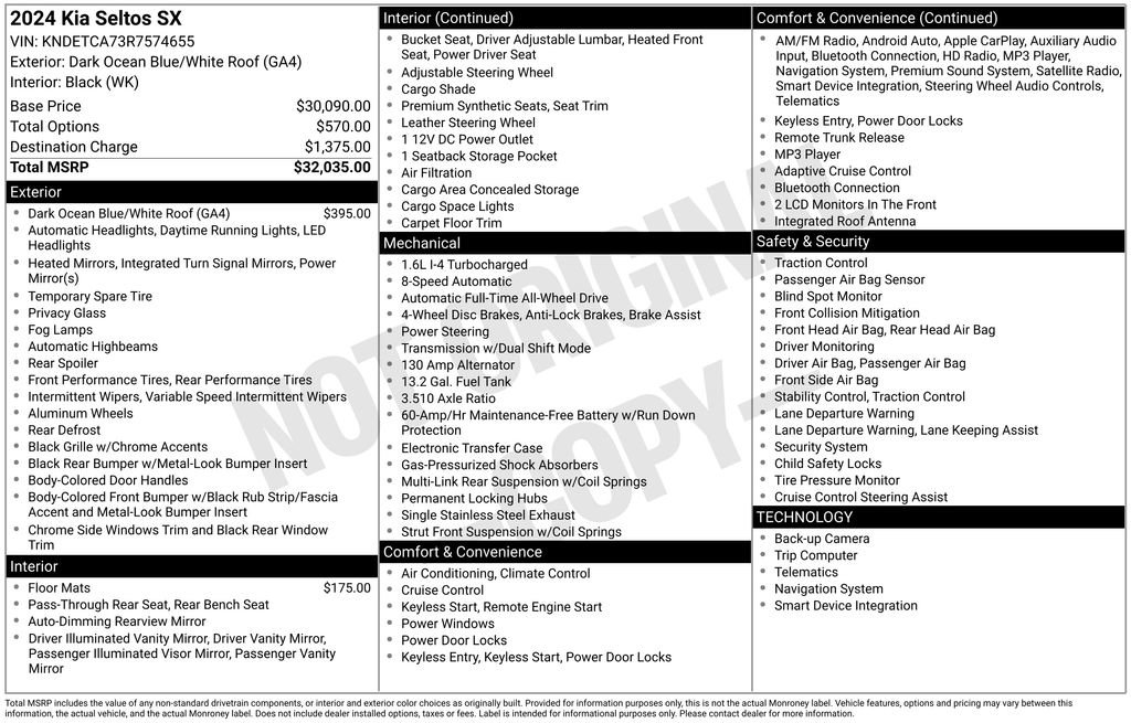 Used 2024 Kia Seltos SX image 6