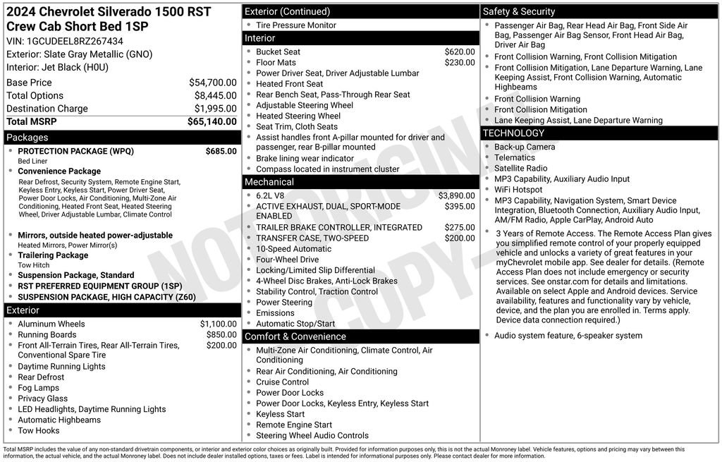 Used 2024 Chevrolet Silverado 1500 RST w/ Protection Package AWD/4WD image 55
