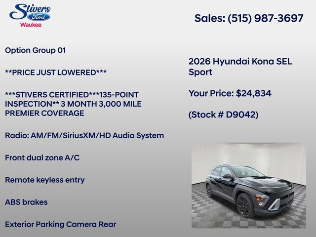 Used 2026 Hyundai Kona SEL Sport FWD image 8