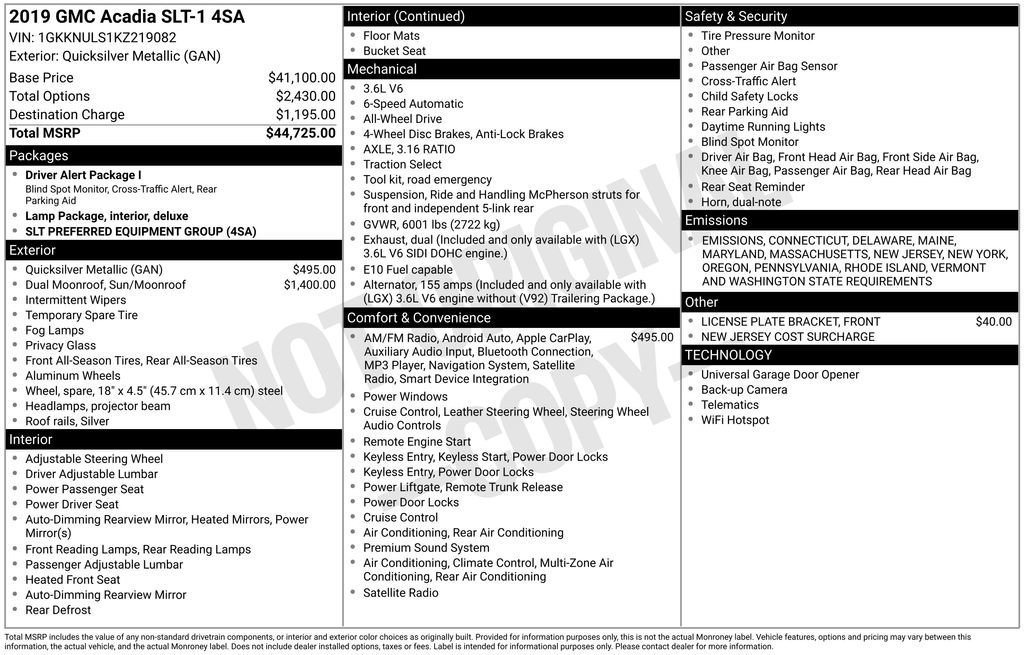 Used 2019 GMC Acadia SLT image 17