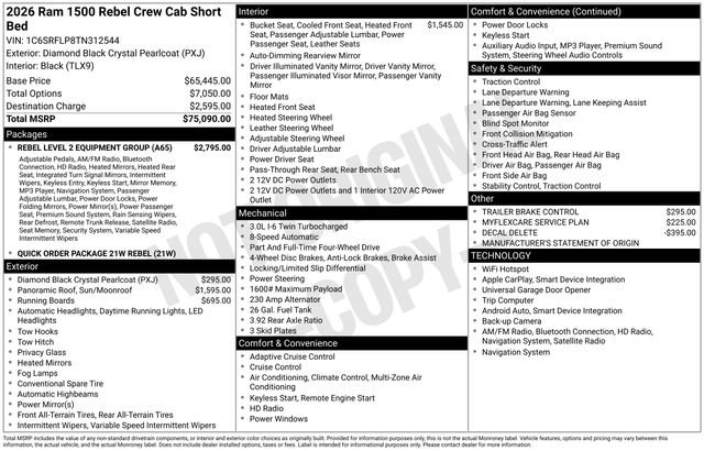 New 2026 RAM 1500 Rebel w/ Rebel Level 2 Equipment Group AWD/4WD image 34