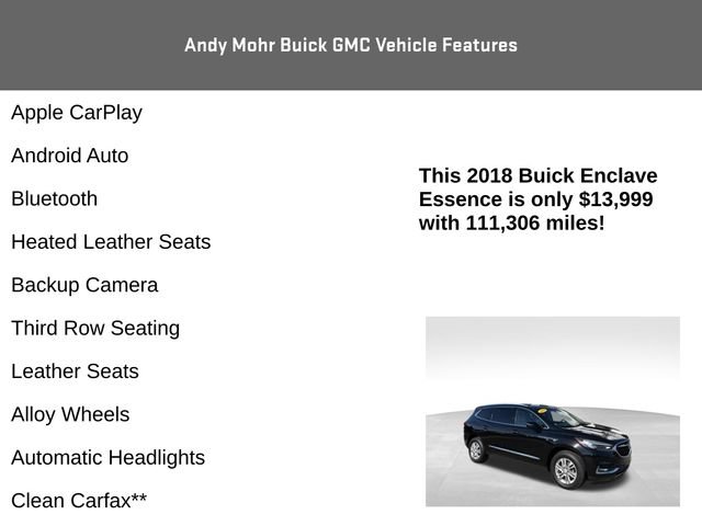 Used 2018 Buick Enclave Essence w/ Trailering Package FWD image 4