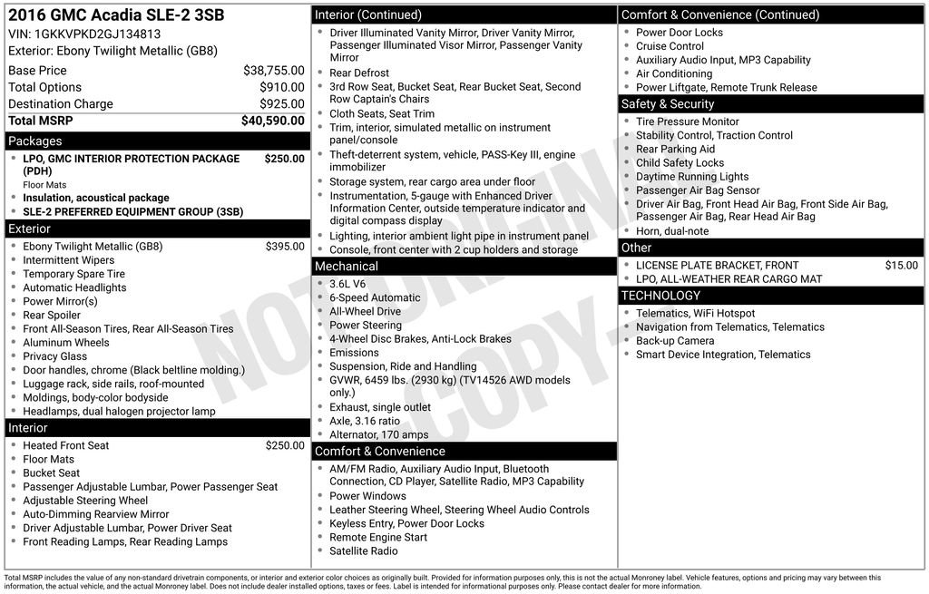 Used 2016 GMC Acadia SLE image 5