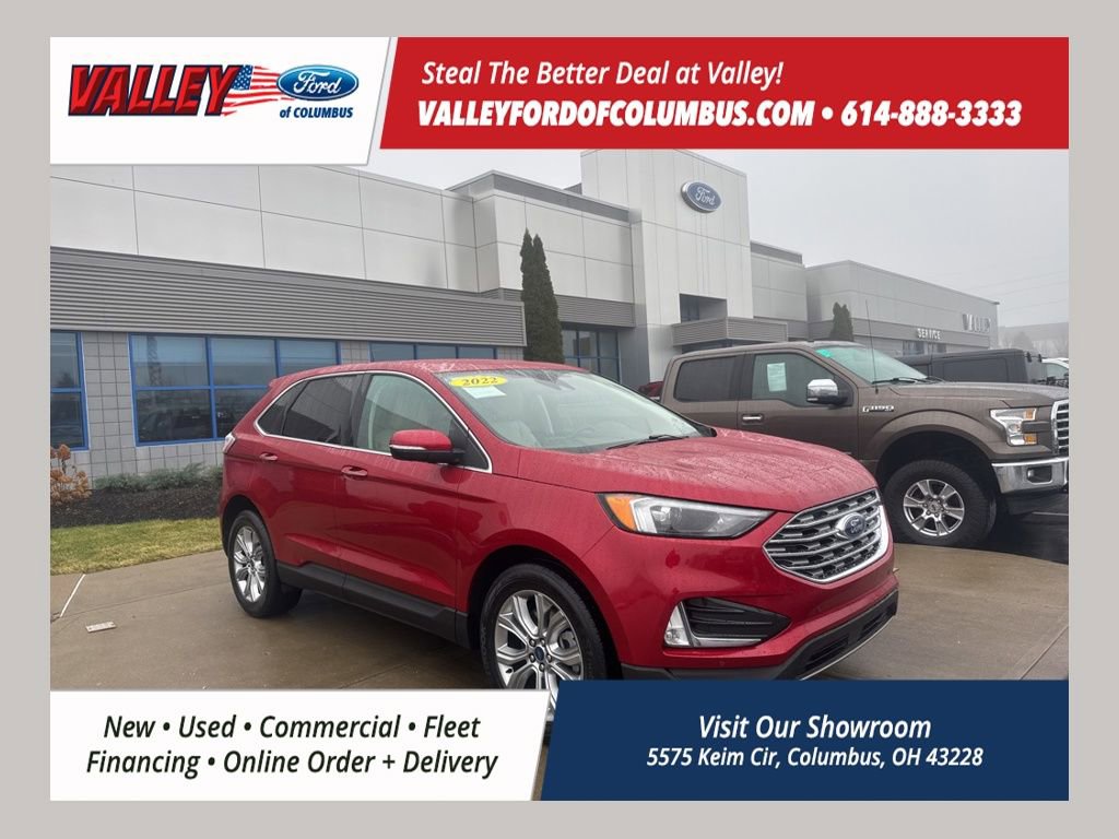 Certified 2022 Ford Edge Titanium w/ Class II Trailer Tow Package image 1