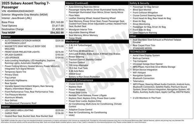 Certified 2025 Subaru Ascent Touring AWD/4WD image 19