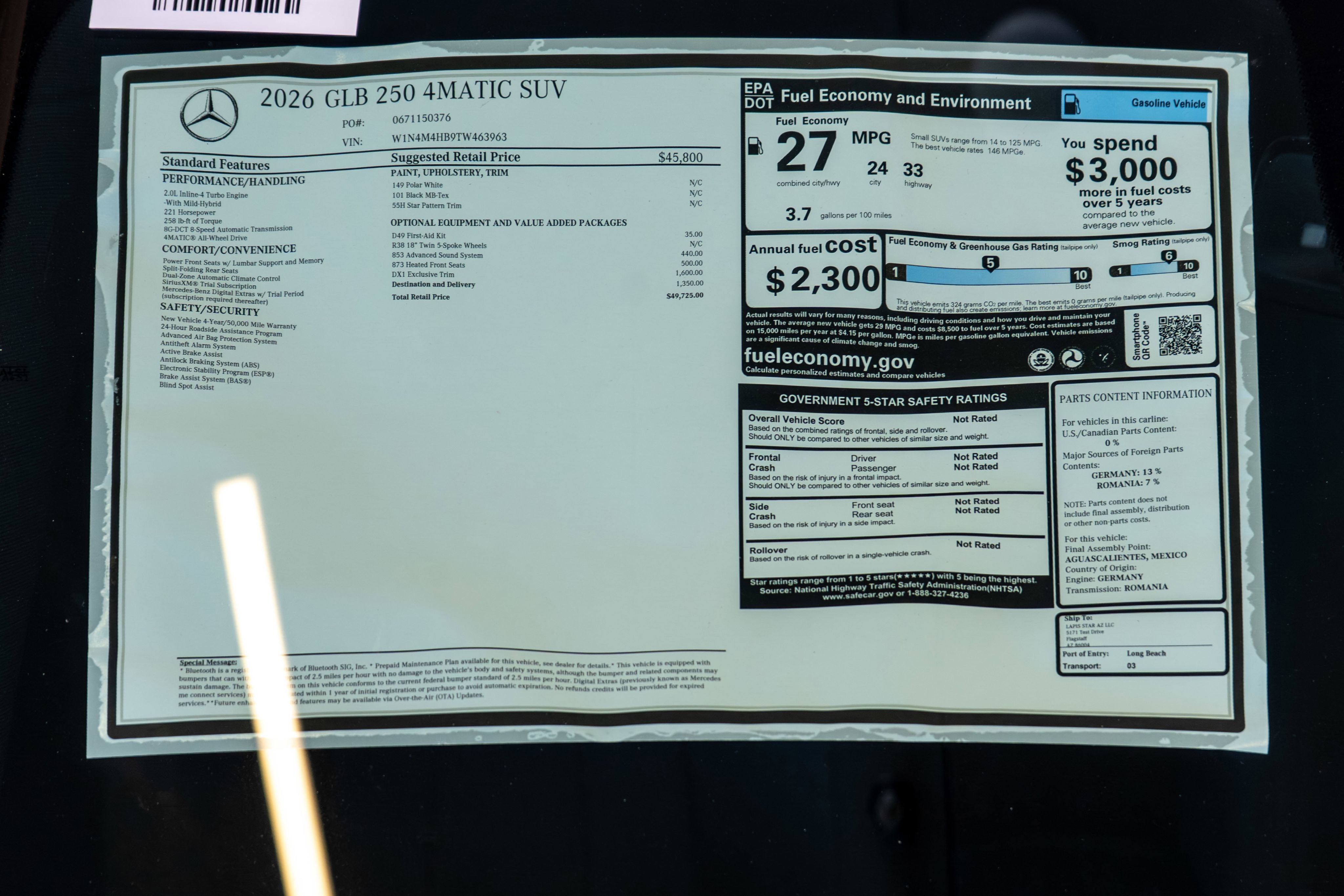 New 2026 Mercedes-Benz GLB 250 4MATIC image 36