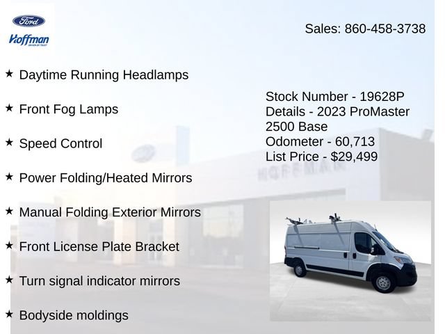 Used 2023 RAM ProMaster 2500 w/ Convenience Group FWD image 25