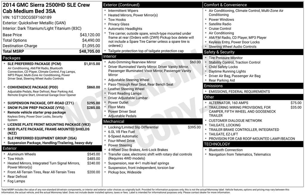 Used 2014 GMC Sierra 2500 SLE w/ SLE Preferred Package image 4