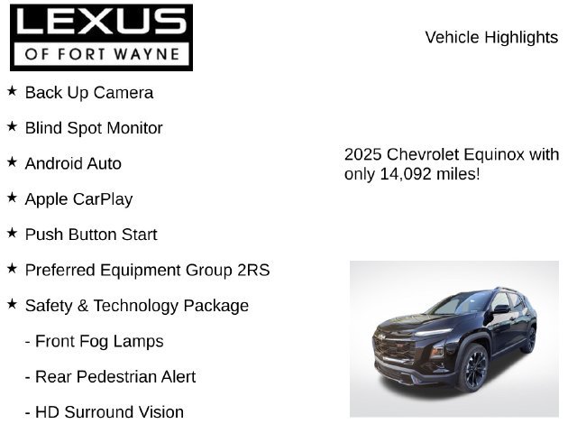 Used 2025 Chevrolet Equinox RS w/ Safety and Technology Package AWD/4WD image 8