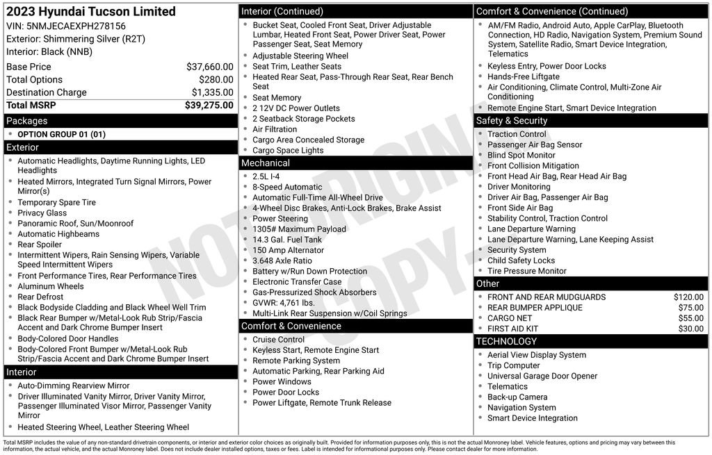 New 2023 Hyundai Tucson Limited AWD/4WD image 29