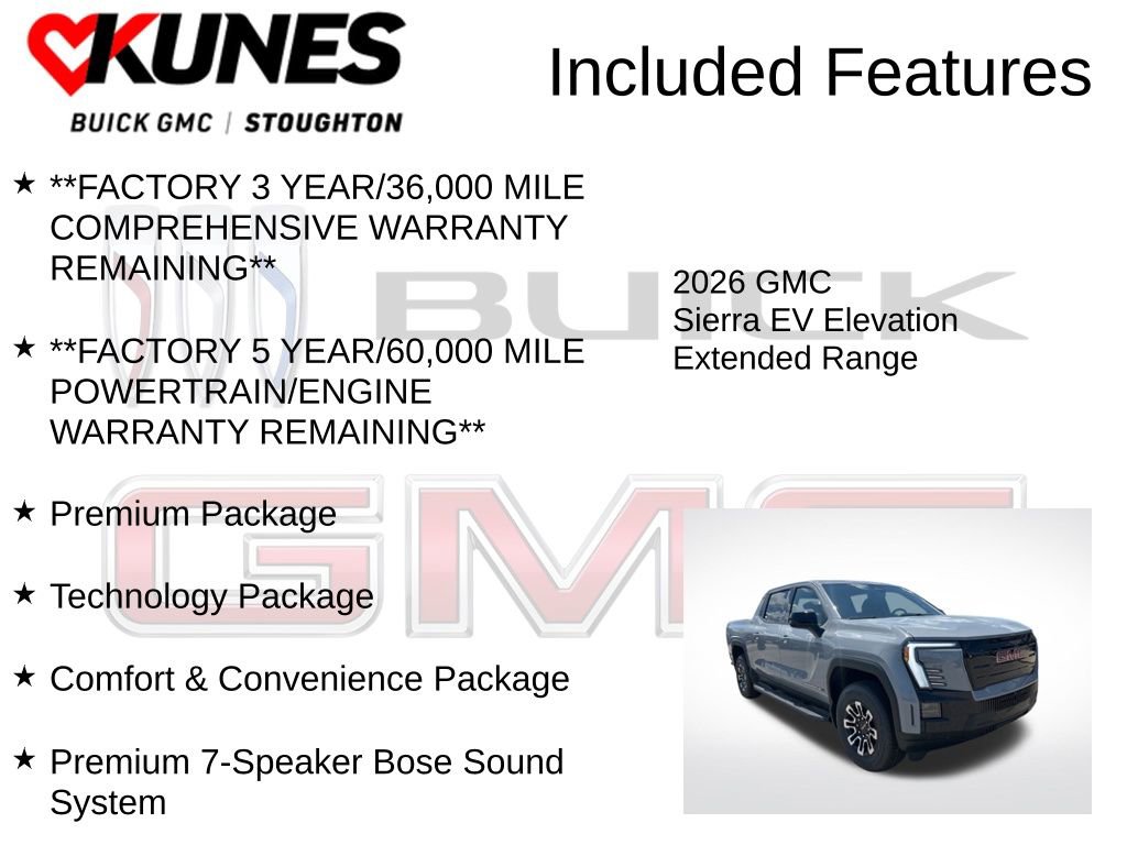New 2026 GMC Sierra EV Elevation w/ Premium Package image 3