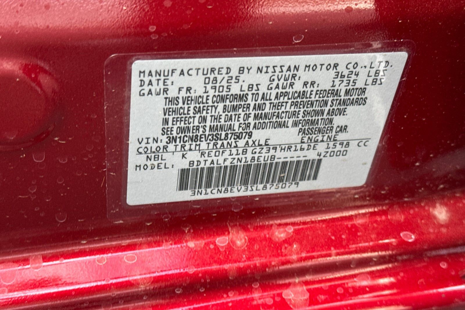 New 2025 Nissan Versa SV w/ Trunk Package image 22