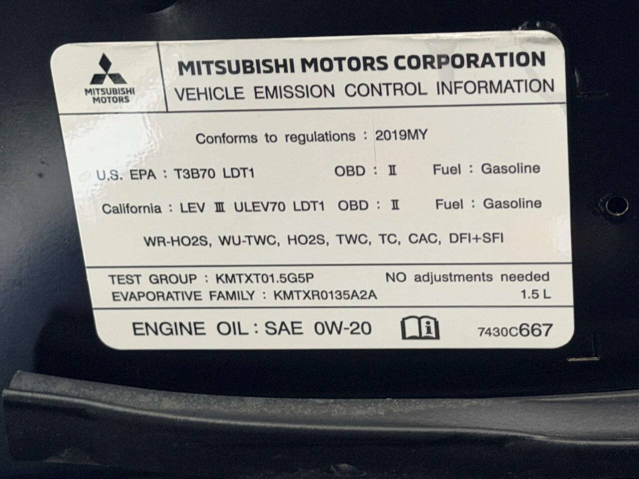 Used 2019 Mitsubishi Eclipse Cross LE AWD/4WD image 15