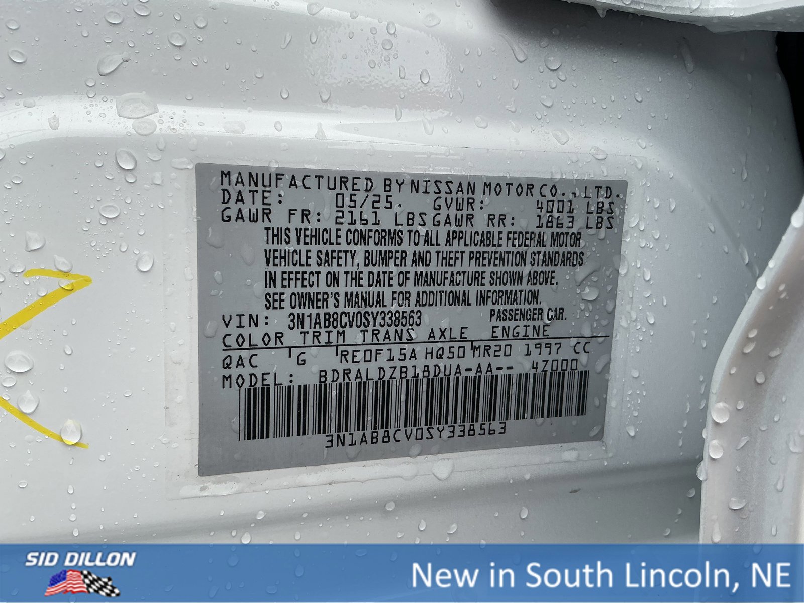 New 2025 Nissan Sentra SV w/ Trunk Package image 11