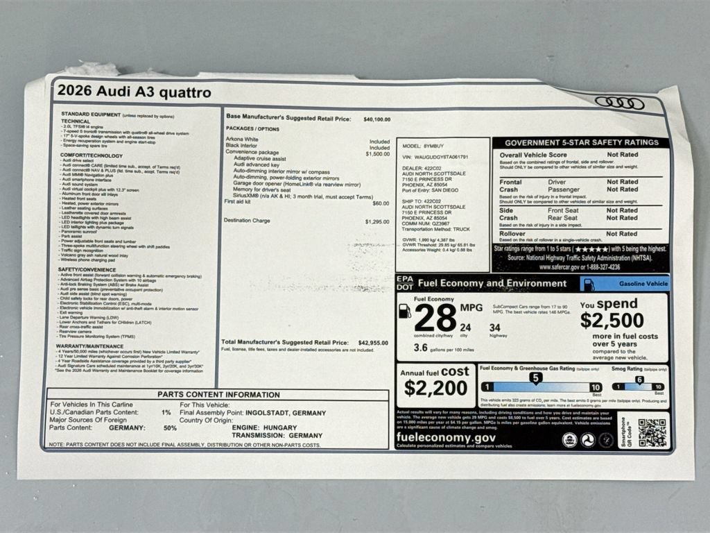 Used 2026 Audi A3 2.0T Premium AWD/4WD image 9