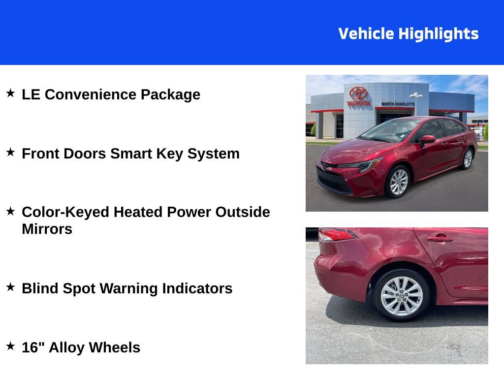 Used 2024 Toyota Corolla LE w/ LE Convenience Package FWD image 4