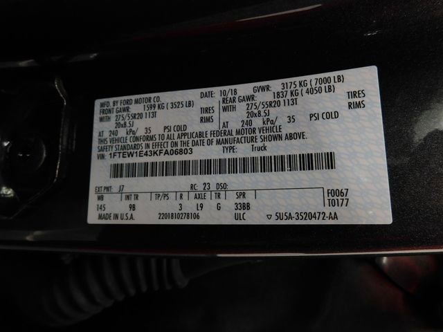 Used 2019 Ford F150 Platinum w/ Equipment Group 701A Luxury image 43