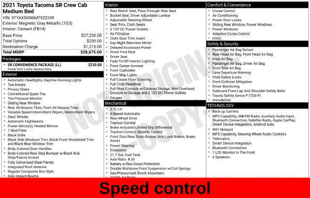 Used 2021 Toyota Tacoma SR w/ SR Convenience Package RWD image 37