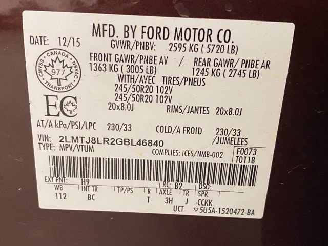 Used 2016 Lincoln MKX Reserve w/ Equipment Group 102A AWD/4WD image 40