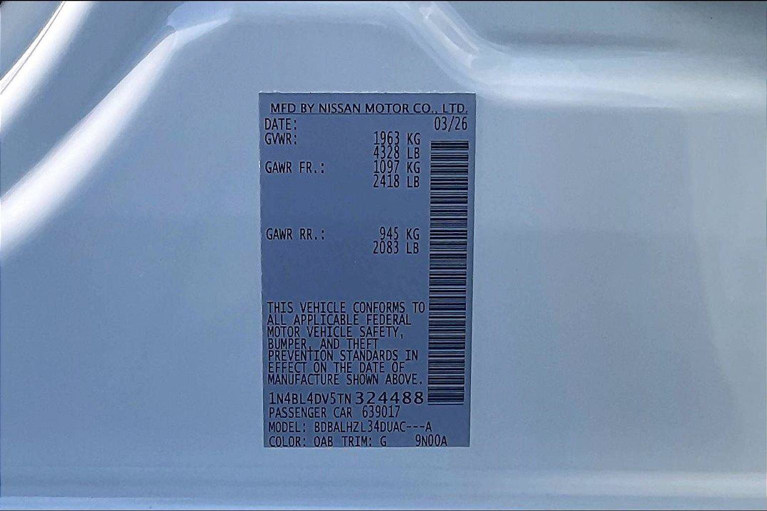 New 2026 Nissan Altima 2.5 SV w/ SV Special Edition Package FWD image 13