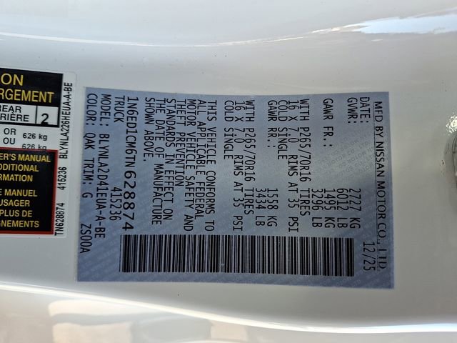 New 2026 Nissan Frontier S w/ S Utility Package image 9