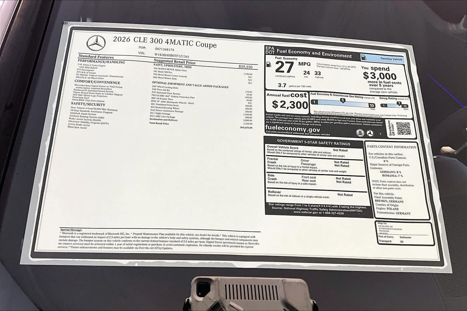 New 2026 Mercedes-Benz CLE 300 4MATIC Coupe image 18