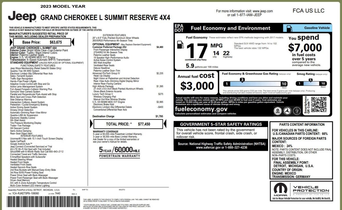 Used 2023 Jeep Grand Cherokee L Summit image 15