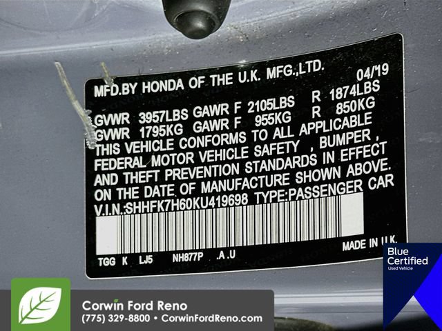 Used 2019 Honda Civic EX image 35