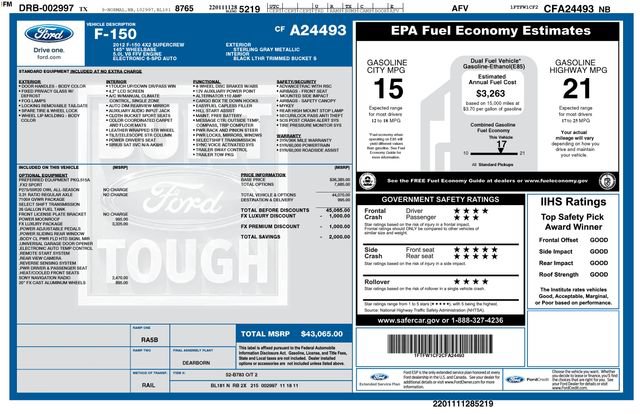 Used 2012 Ford F150 FX2 w/ FX Luxury Pkg RWD image 4